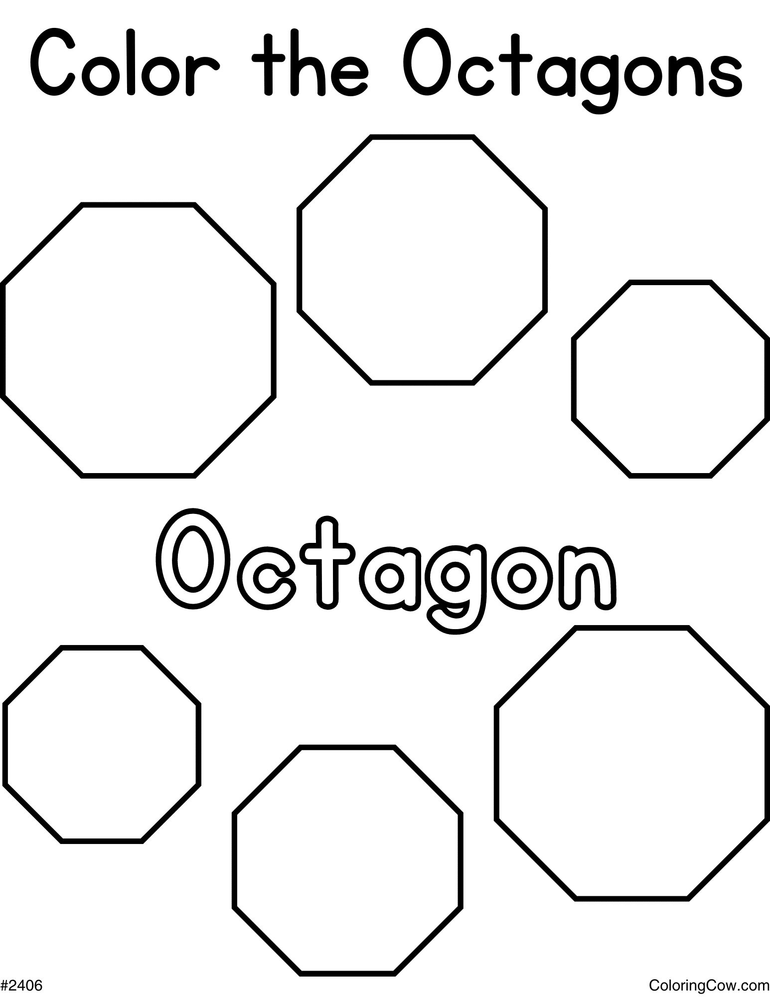 free printable octagon shape