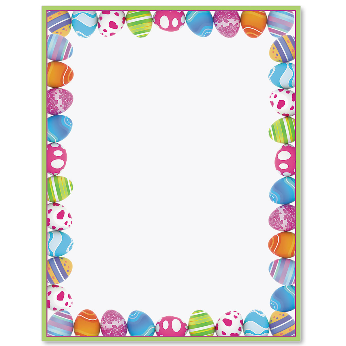 Colorful Eggs Border Papers