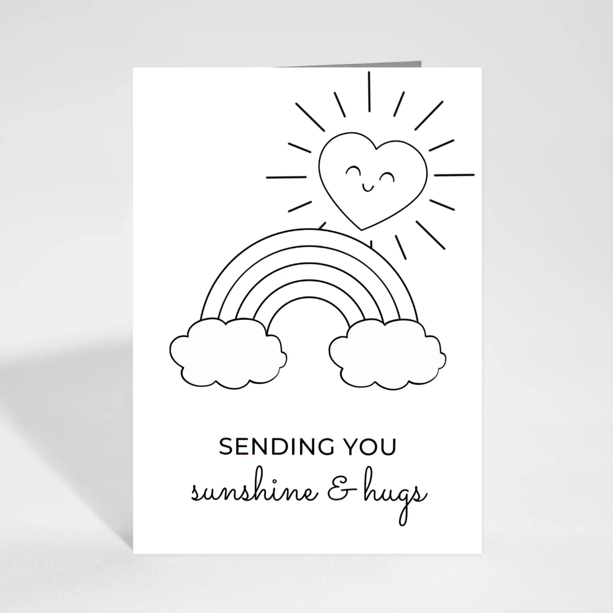 Coloring Thinking Of You Card Printable