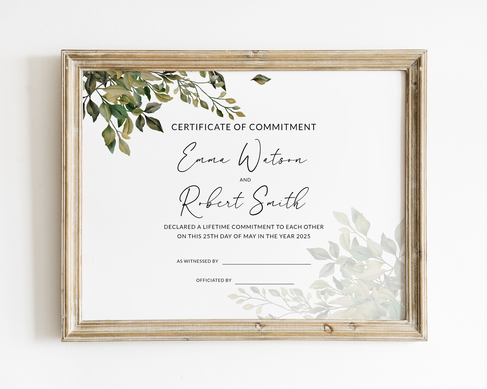 Commitment Certificates
