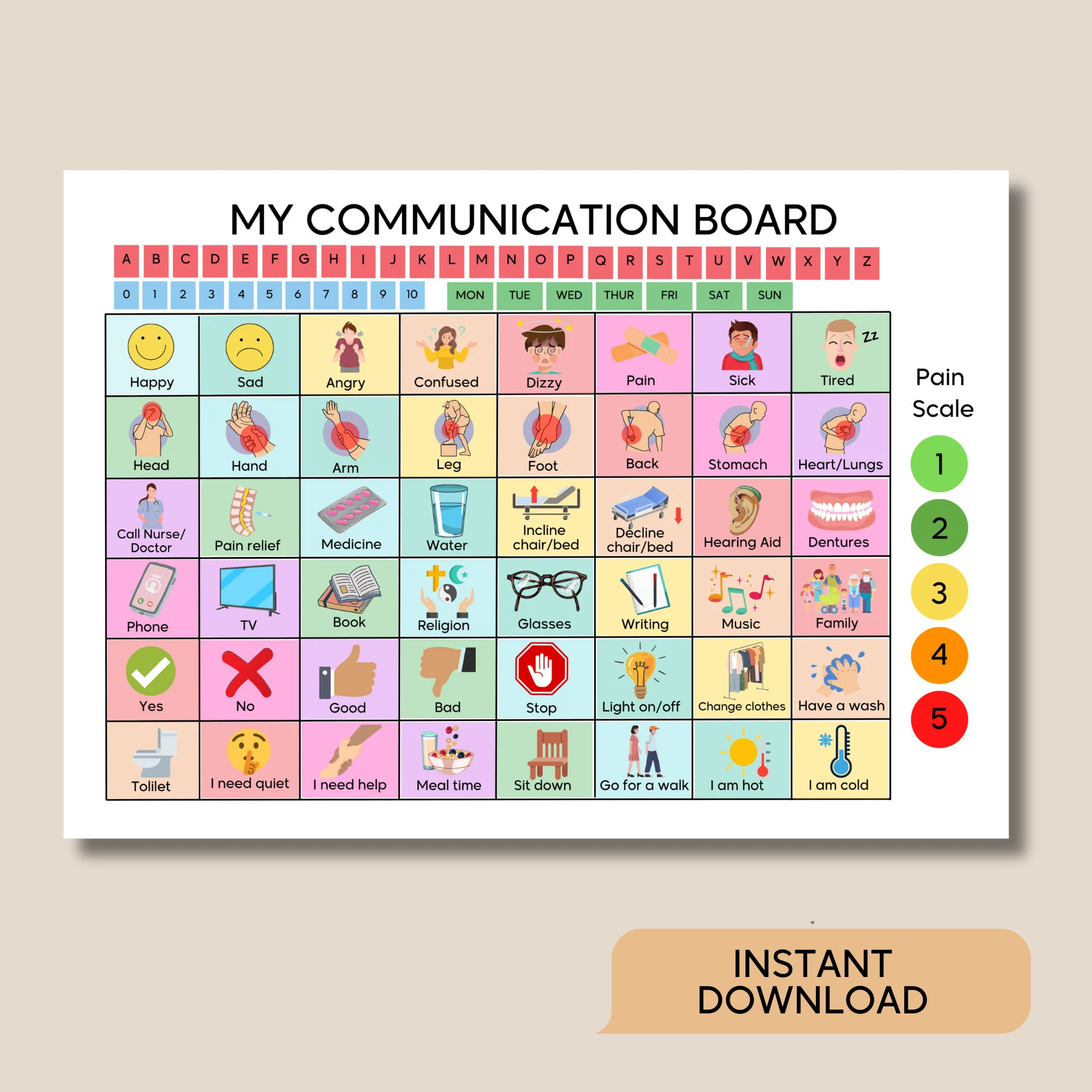 Communication Board Stroke Patients
