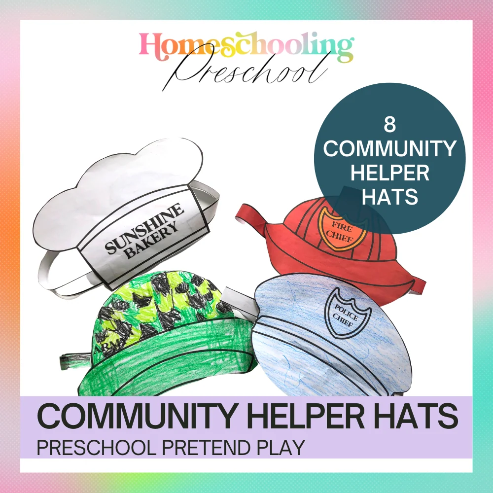 community helpers hats free printables
