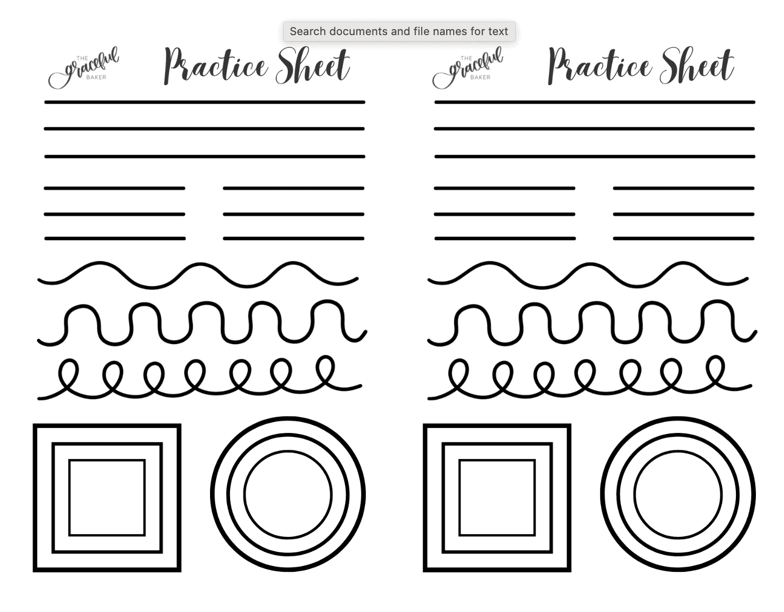 Cookie Decorating Practice Sheets