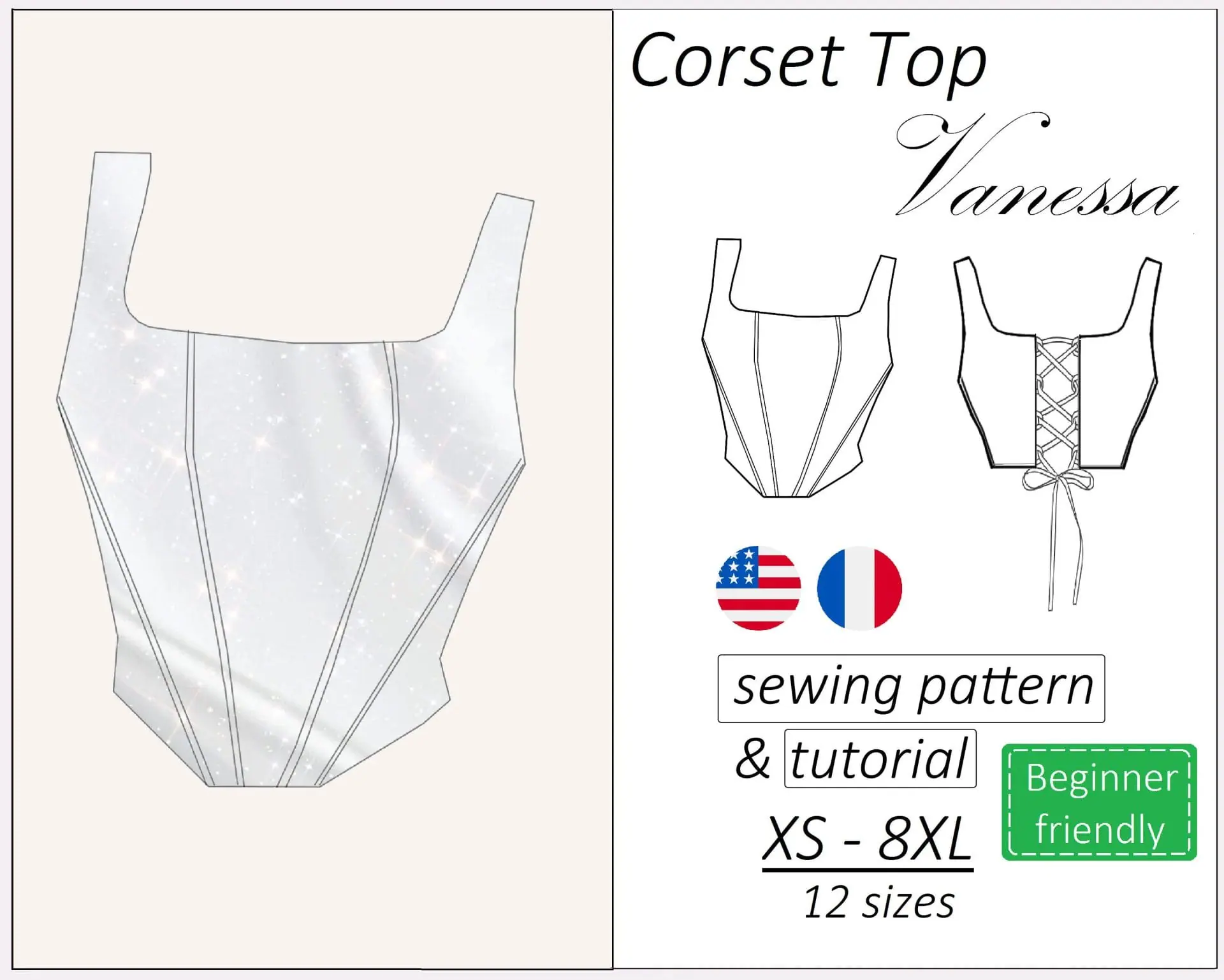 Corsettoppatternvanessa Corsettoppatternvanessa