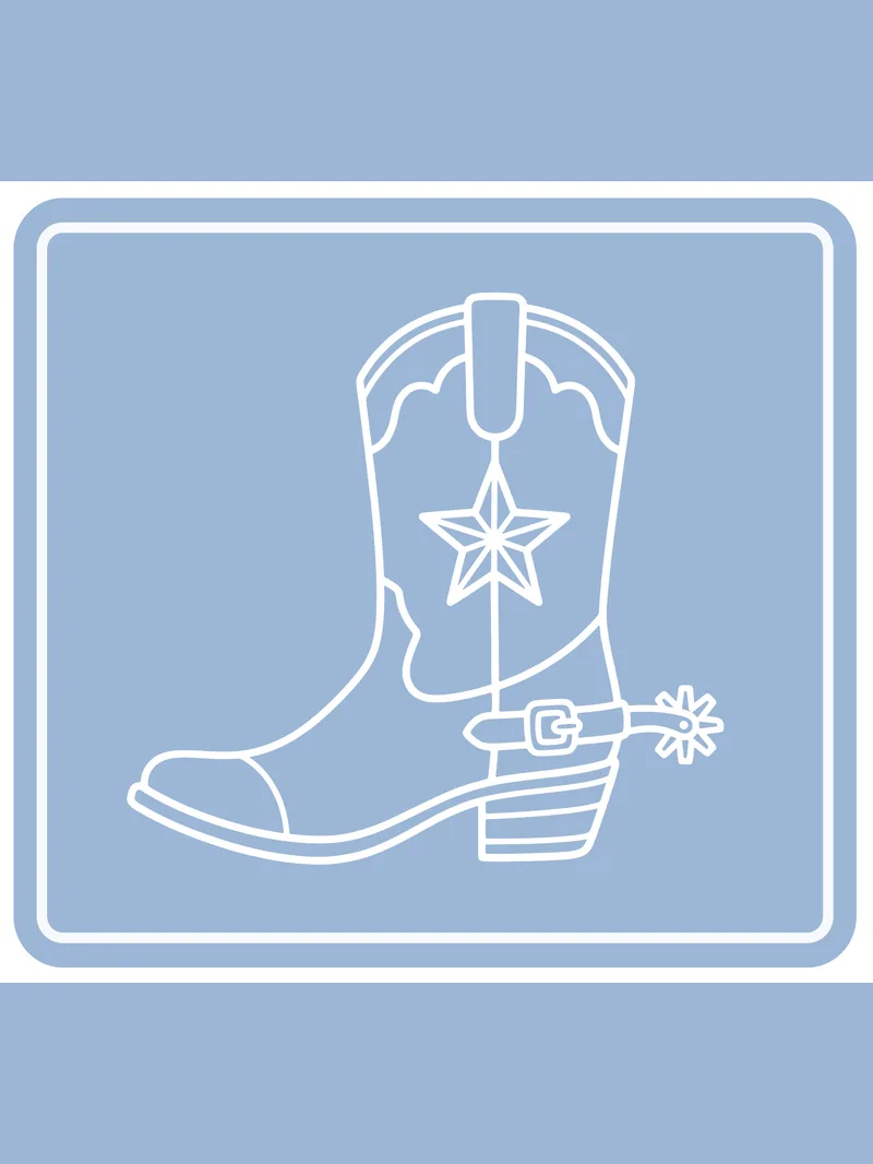 Cowboy Boot Lone Star Cut File