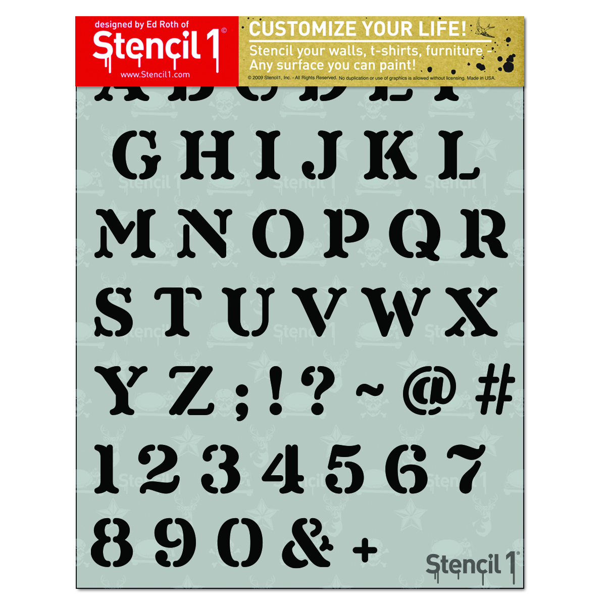 Crafty Small Letter Stencil 1 Inch