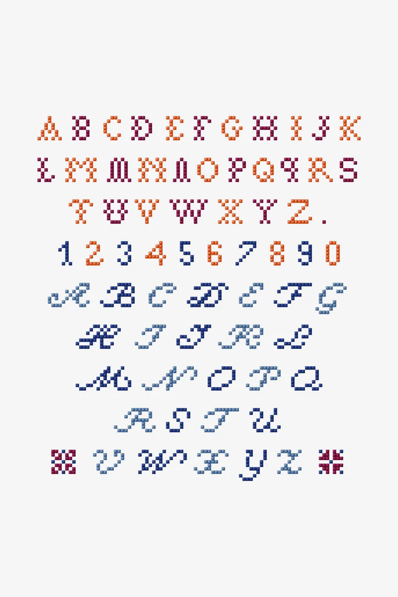 free printable cross stitch alphabet patterns
