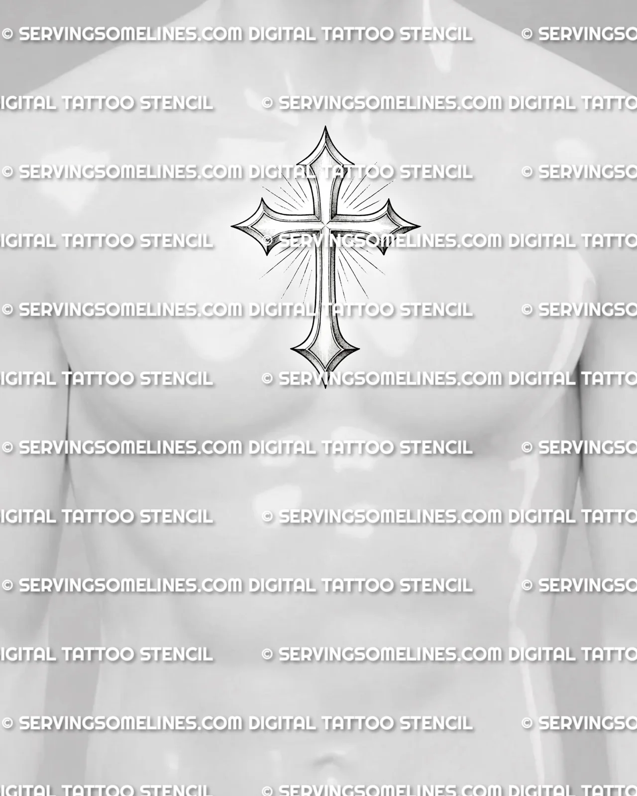Cross Tattoo Stencil