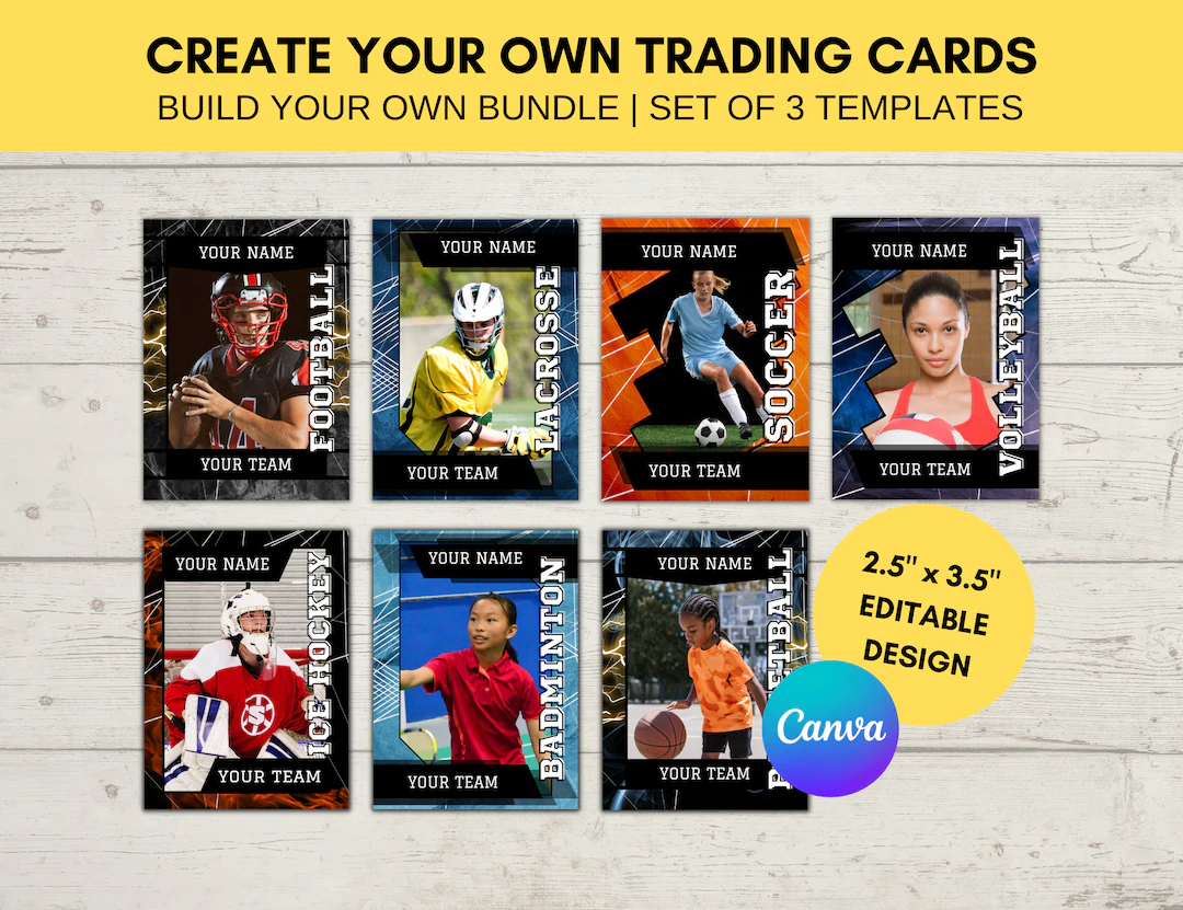 Custom Sport Card Templates Editable