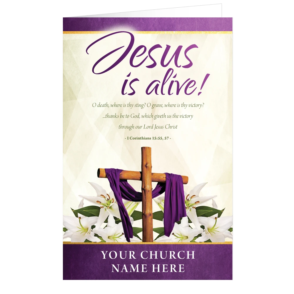 Customizable Easter Bulletins Jesus Is Alive