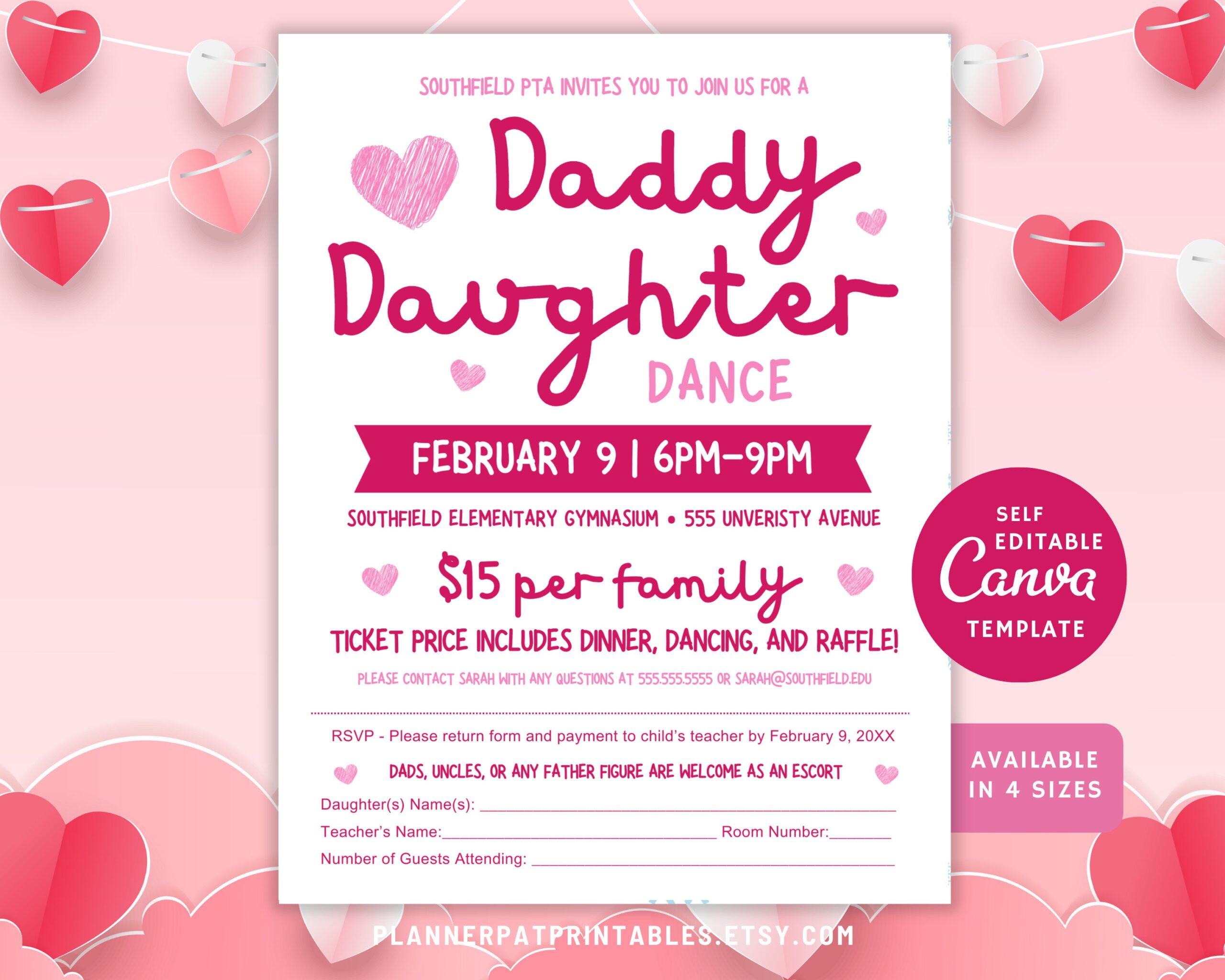 Daddy Daughter Dance Flyer Printable