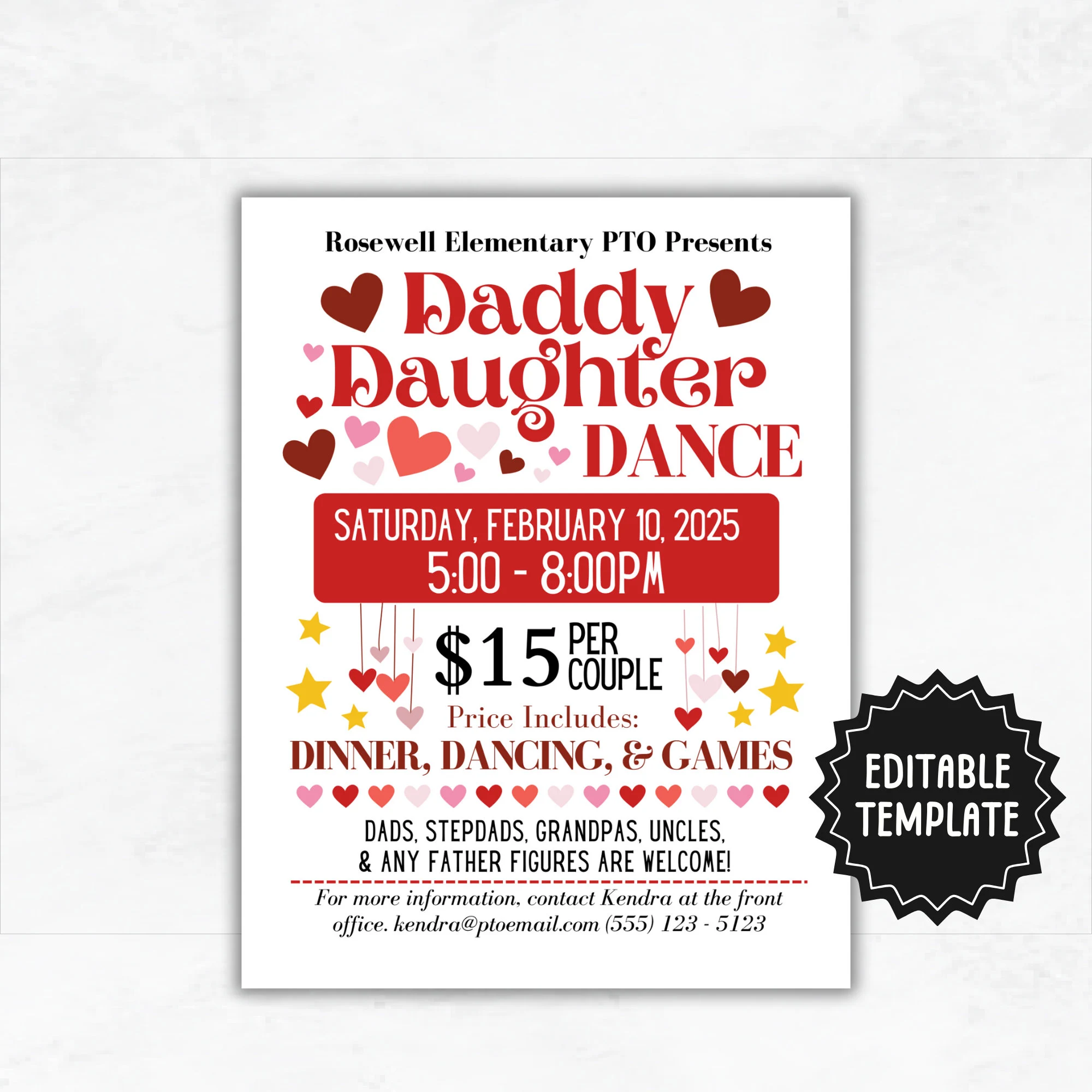 Daddy Daughter Dance Flyer Template