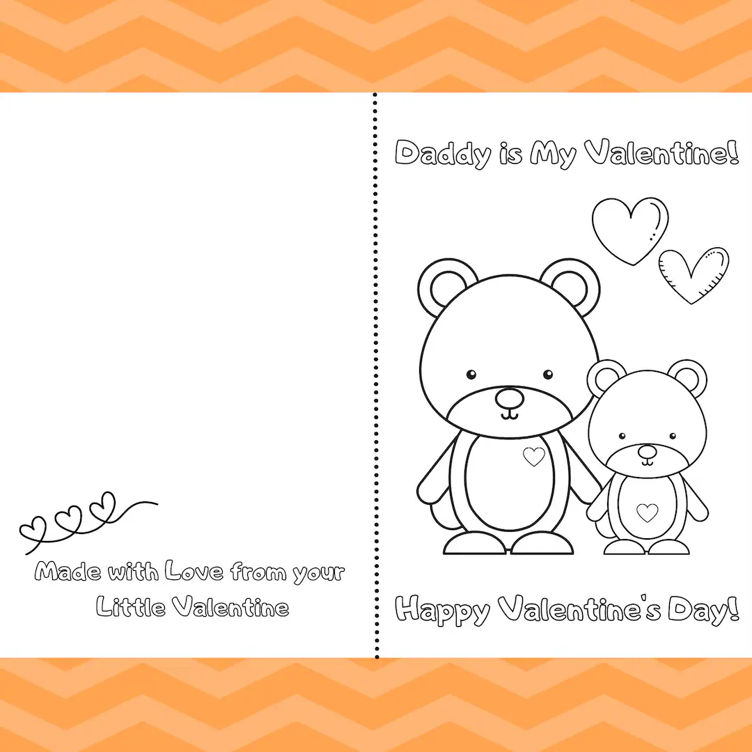 Daddy Is My Valentine Printable Foldable