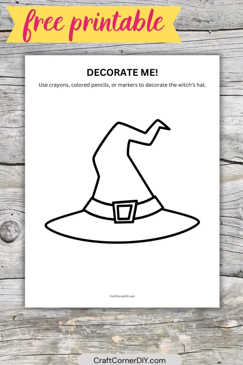 Decorate The Witchs Hat Craft