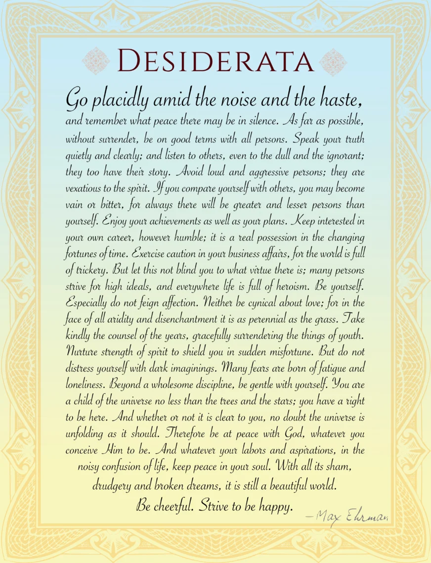 Desiderata Prints 10 Pack Of Prayer Posters