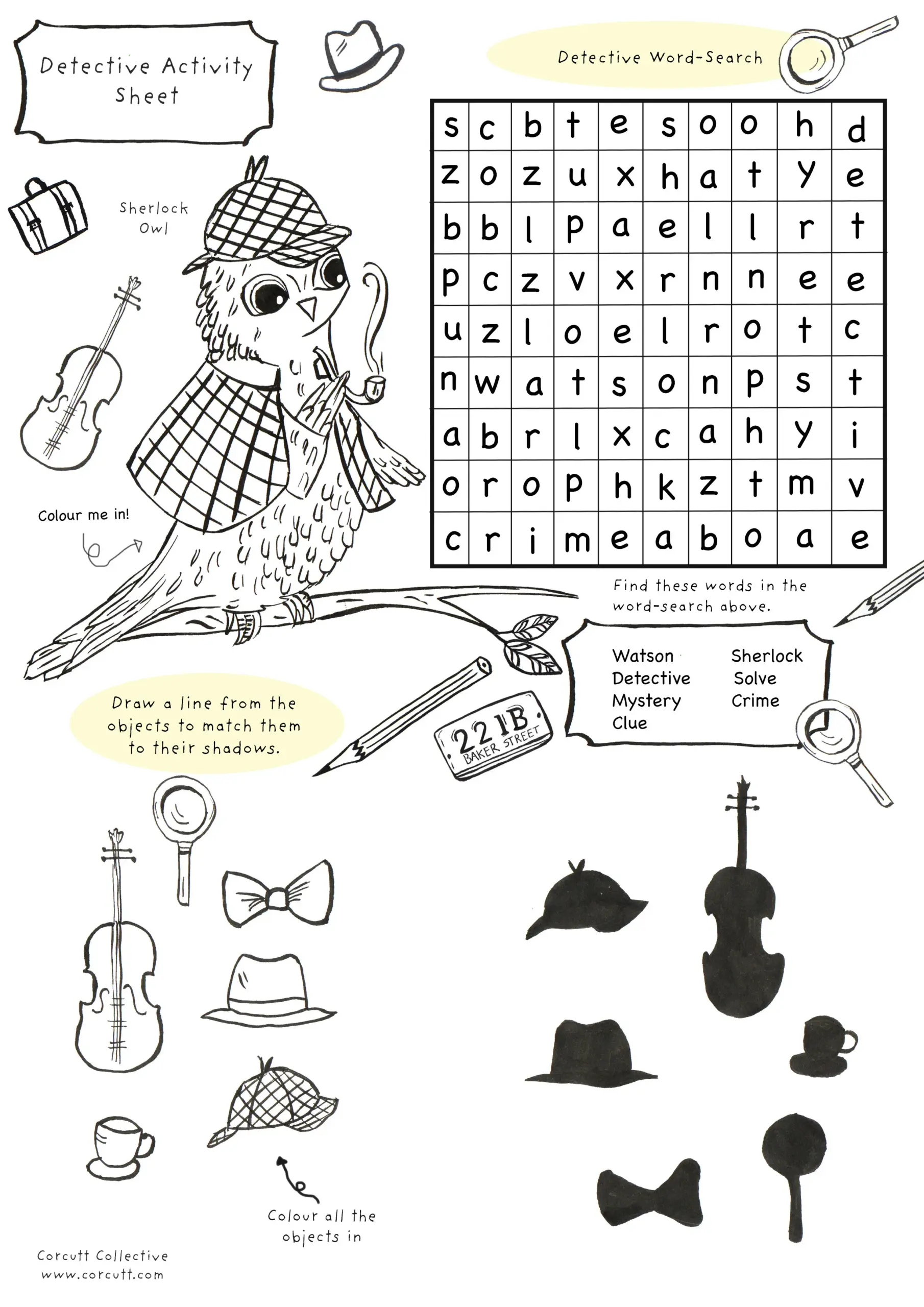 Detective Printable Activity Sheets