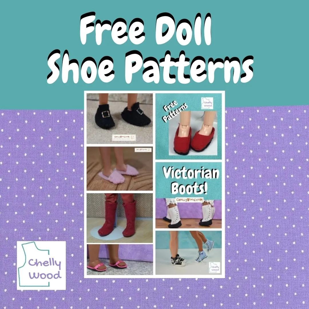 free printable doll shoes patterns