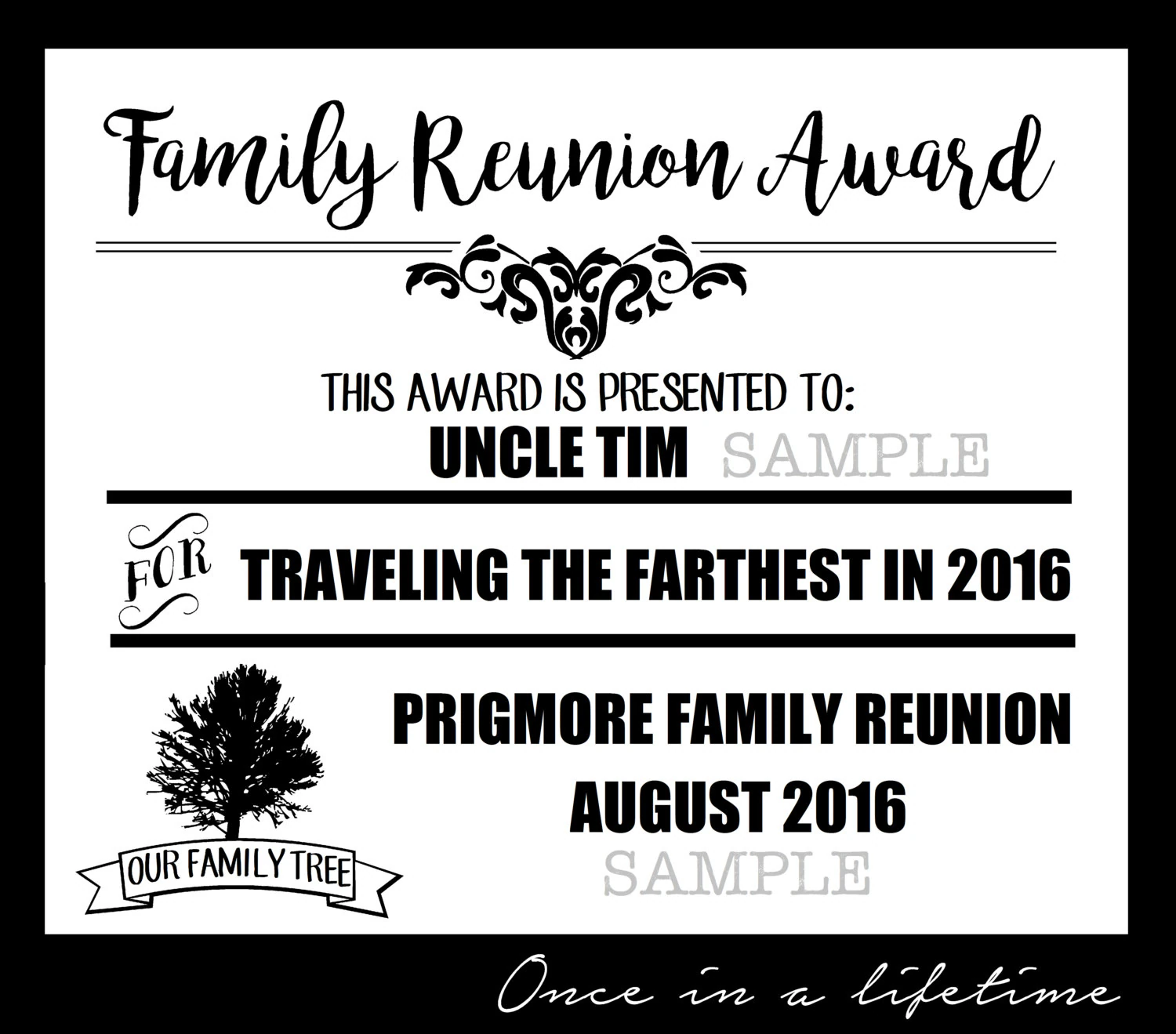Digital Family Reunion Award Pdf Files
