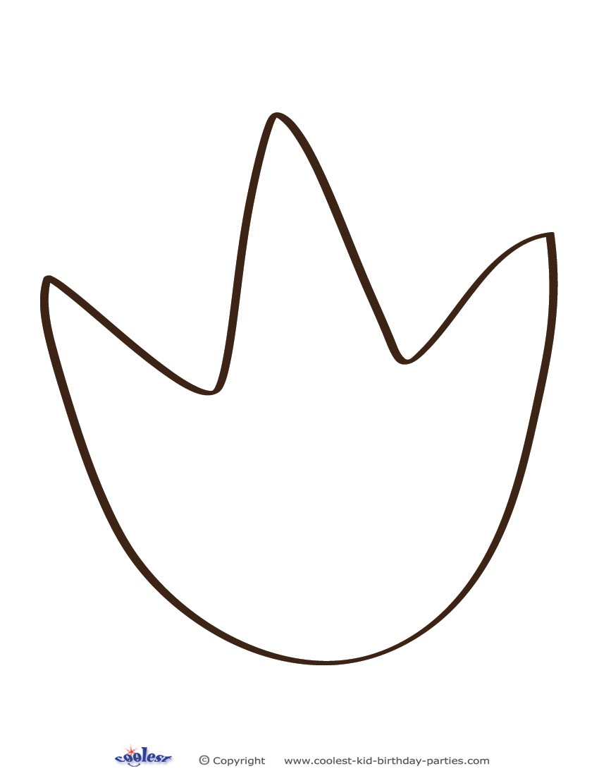 Dinosaur Footprint Stencil