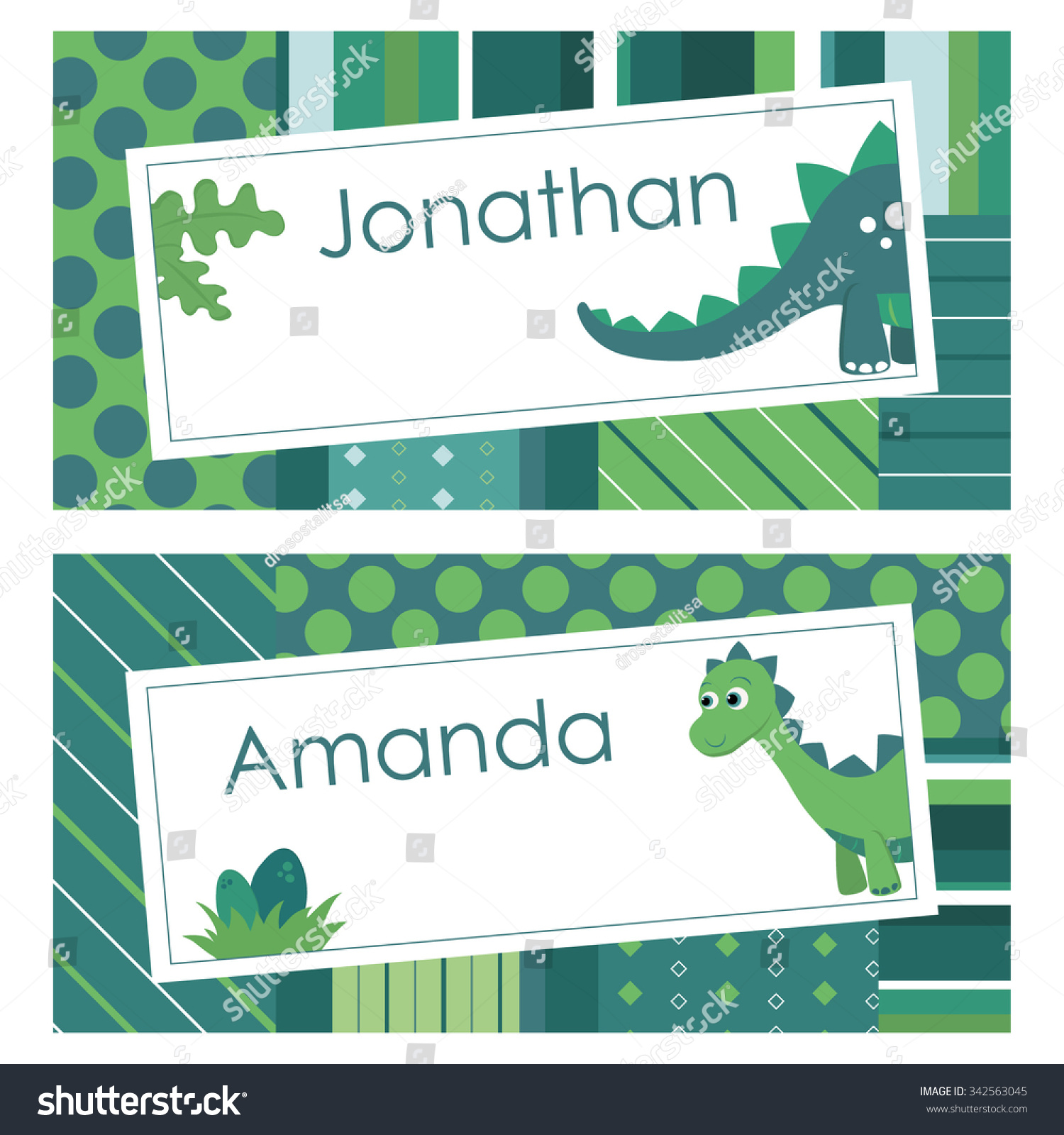 Dinosaur Name Tags 342563045