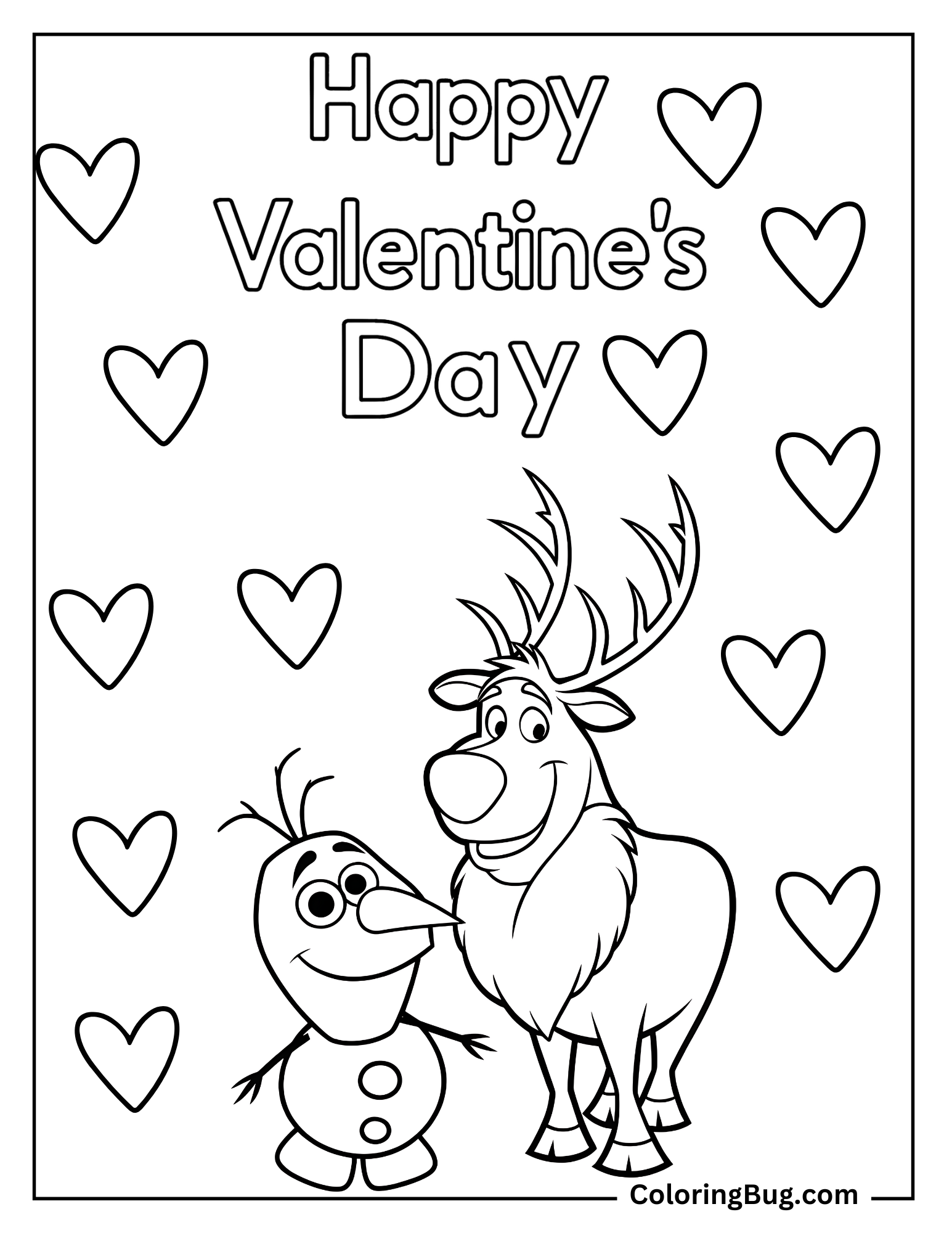 Disney Valentines Coloring Pages