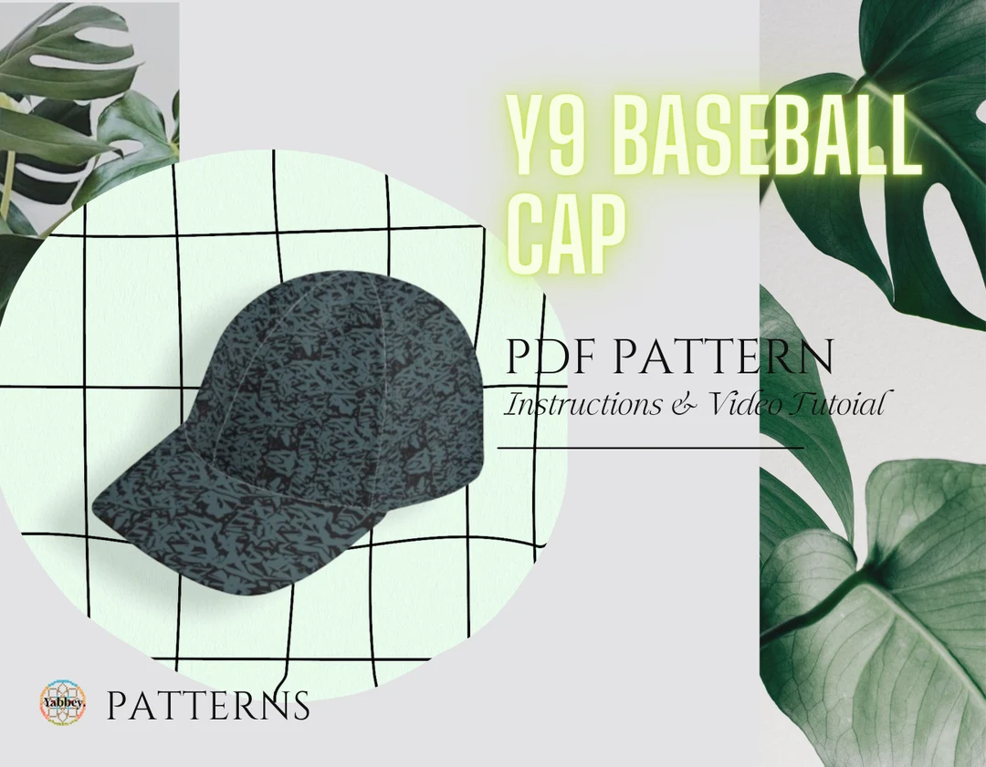 printable free baseball cap sewing pattern