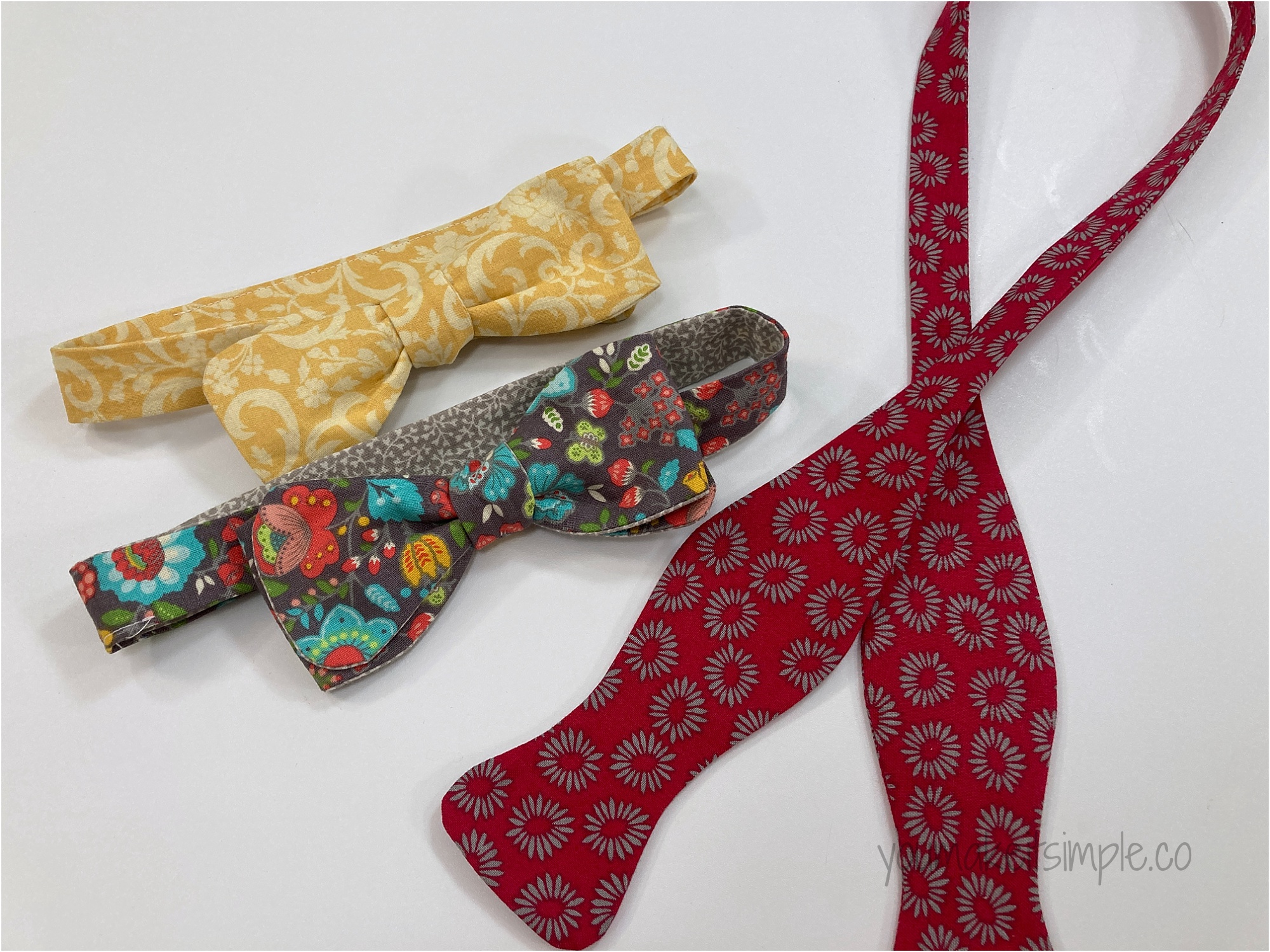 free printable bow tie sewing pattern