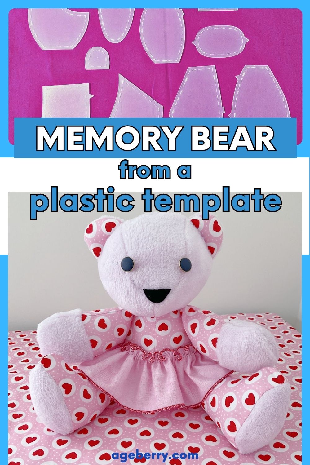 Diy Memory Bear Pattern Template Sewing Tutorial
