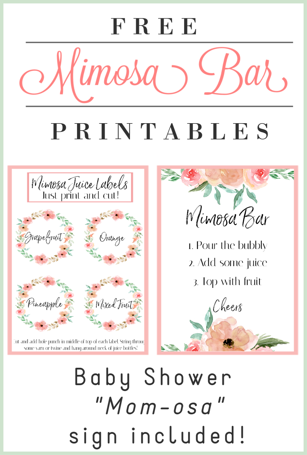 Diy Mimosa Bar With Free Printables