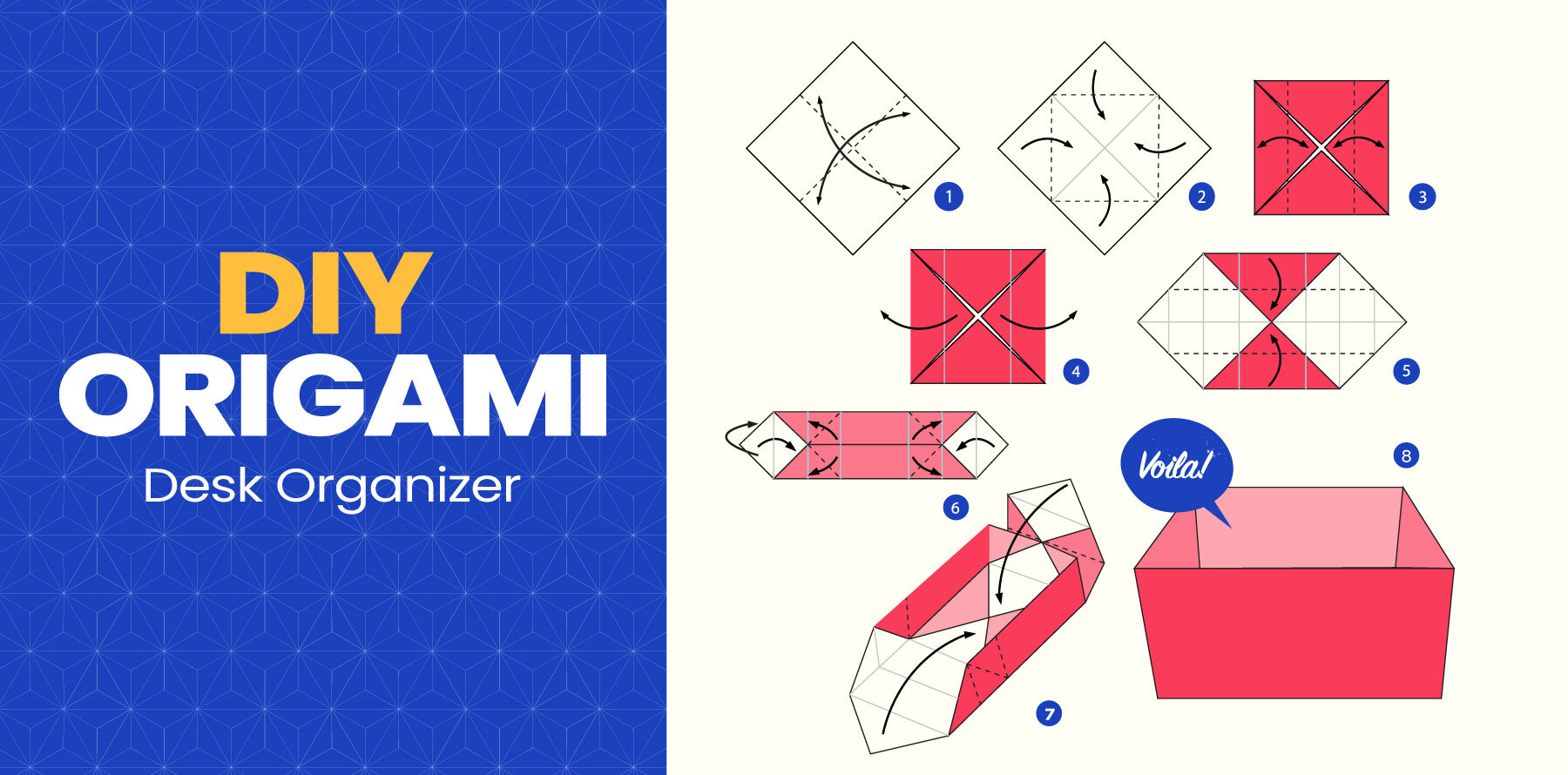 Diy Origami Desk Organizer