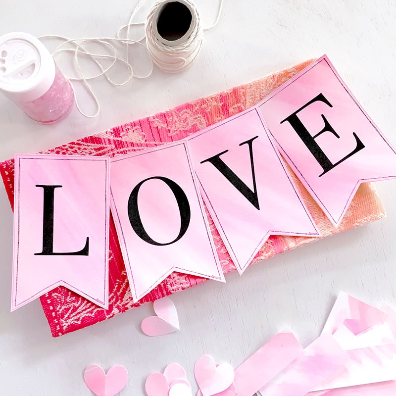 Diy Valentine Love Banner