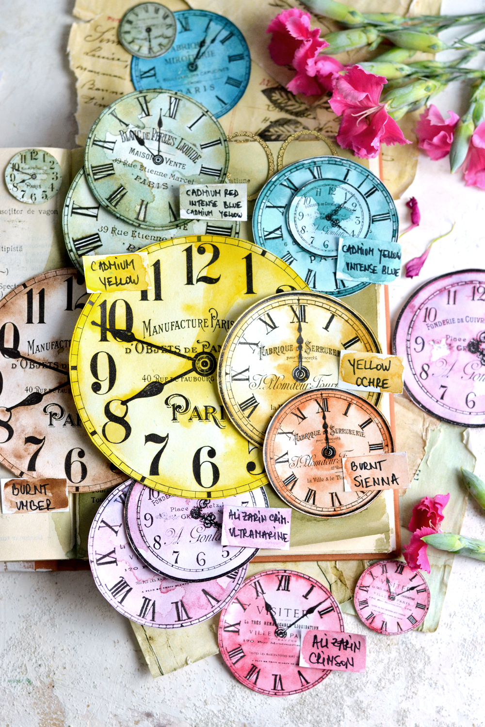 Diy Vintage French Clock Faces