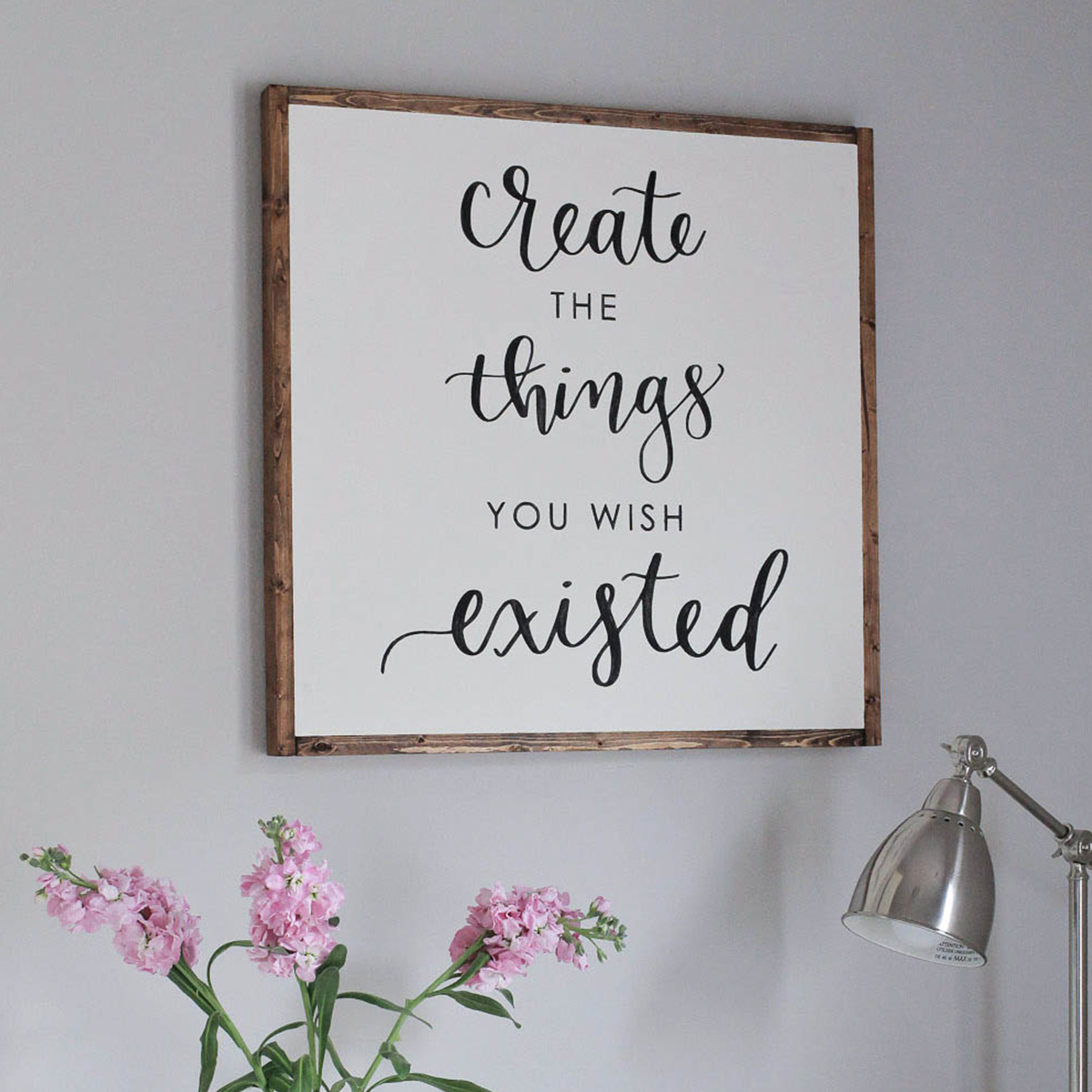 Diy Wood Sign With Calligraphy Quote