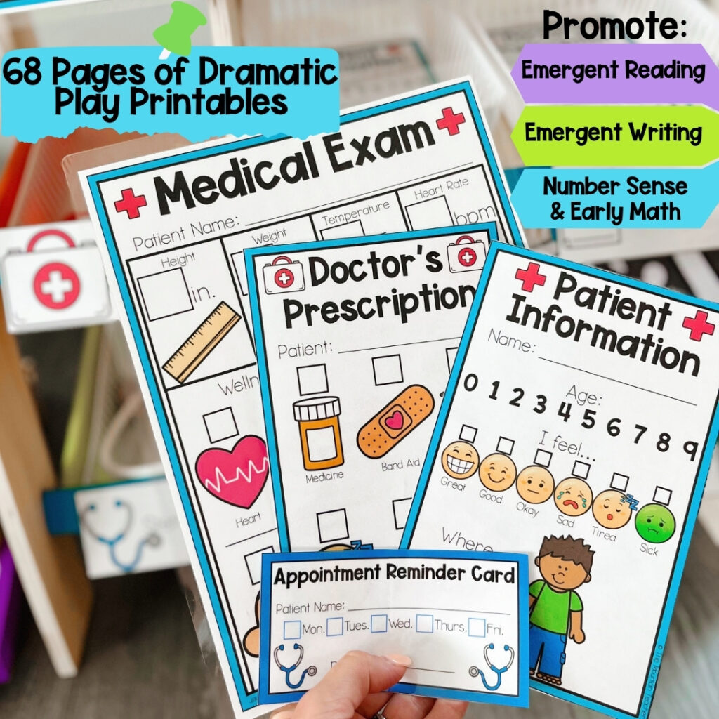 free doctor dramatic play printables