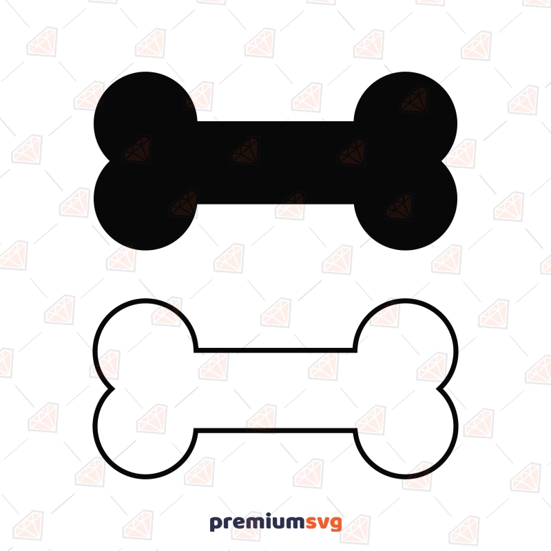 Dog Bone Outline Svg