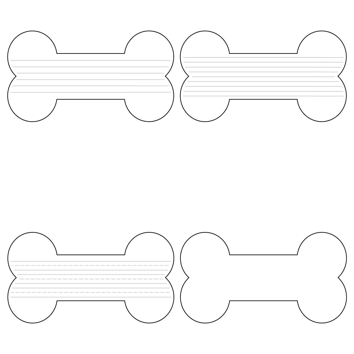 free printable dog bone stencil