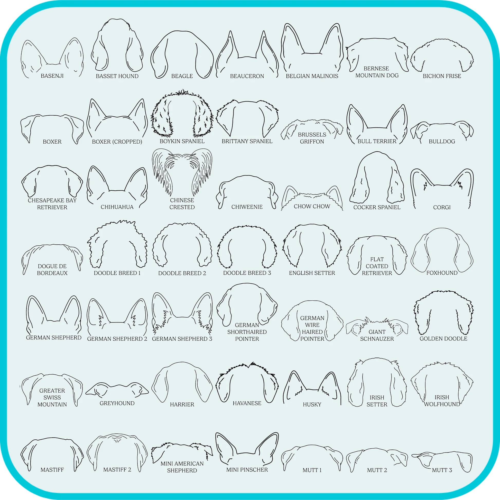 printable dog ear patterns