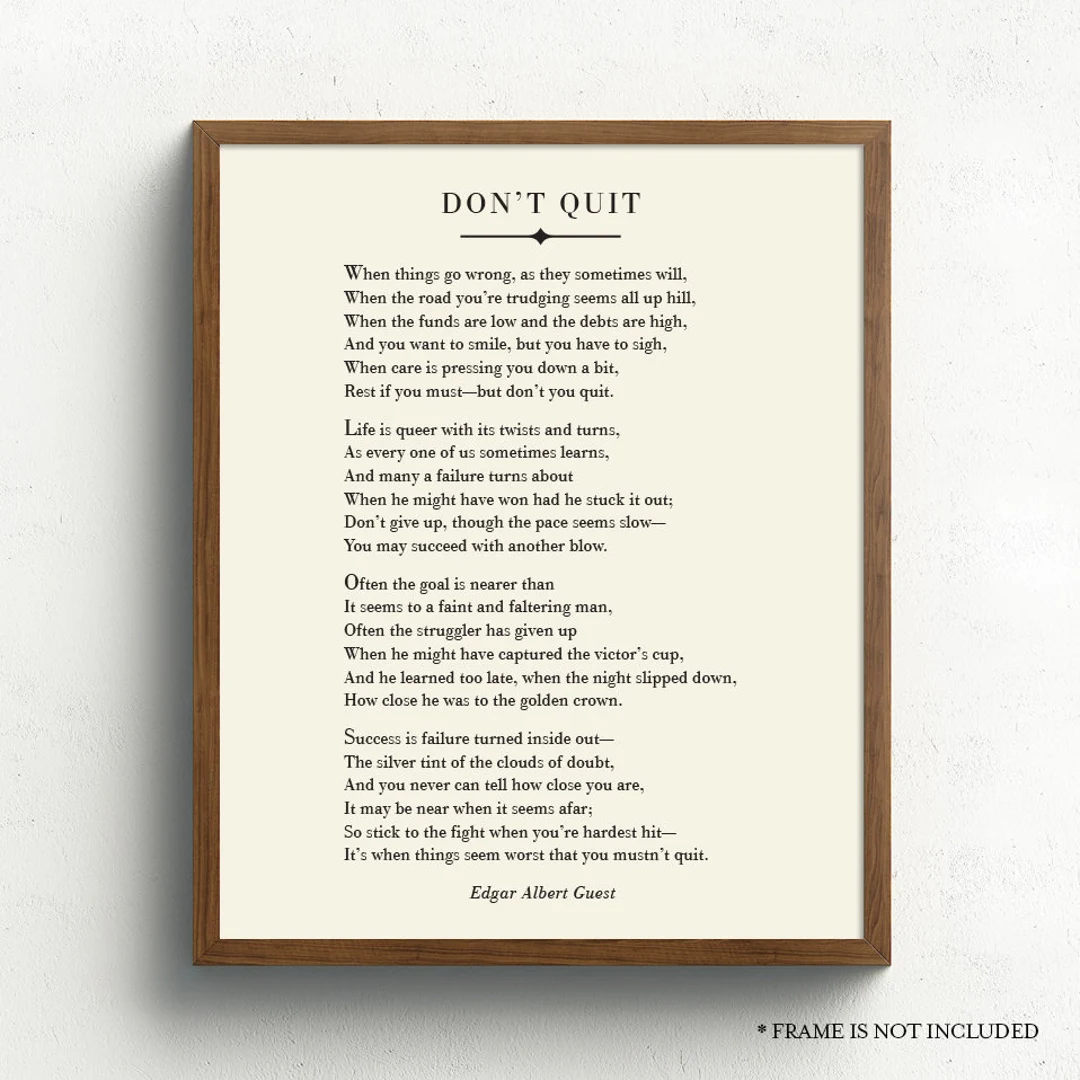 Dont Quit Poem Edgar A Guest