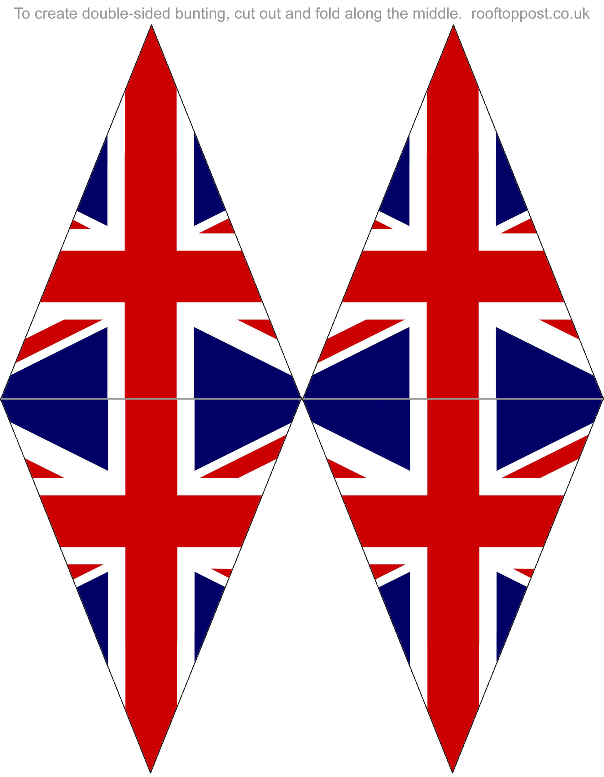 Double Sided Printable British Flag Bunting