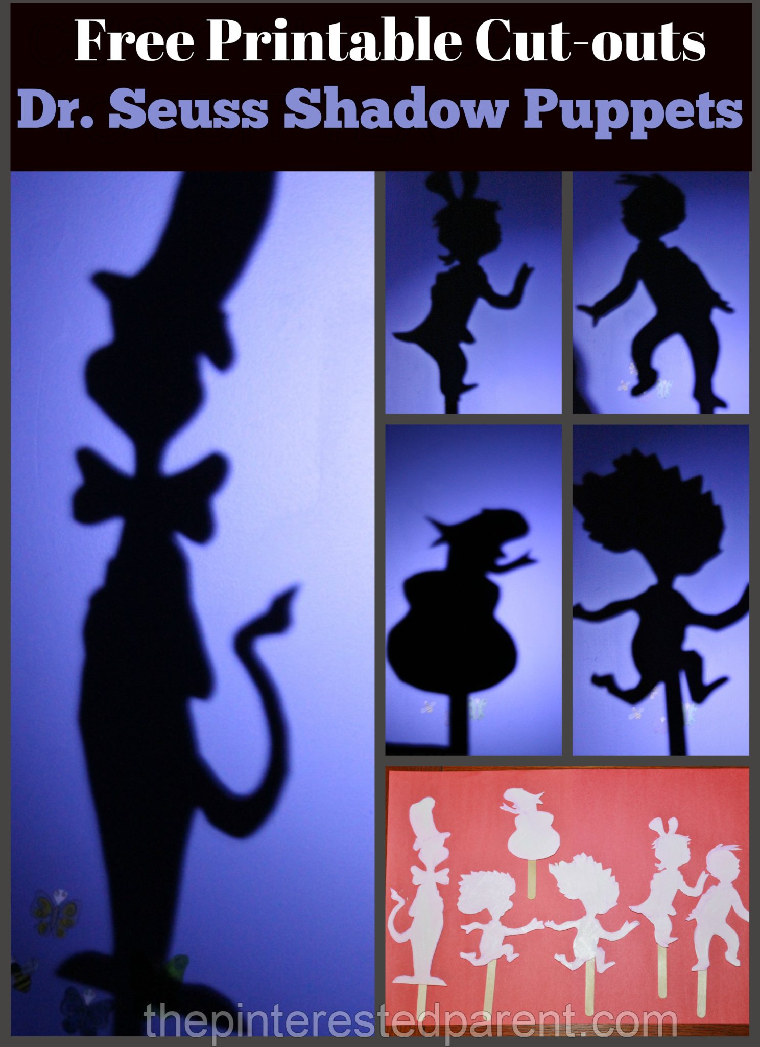 Dr Seuss Shadow Puppets Free Printable Cut Outs