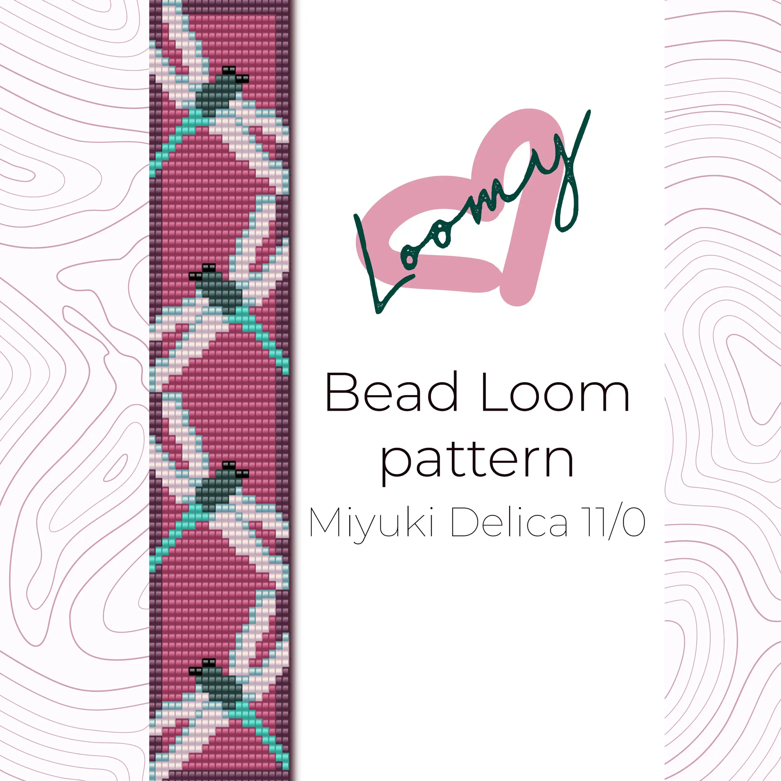 Dragonfly Bead Loom Bracelet Pattern