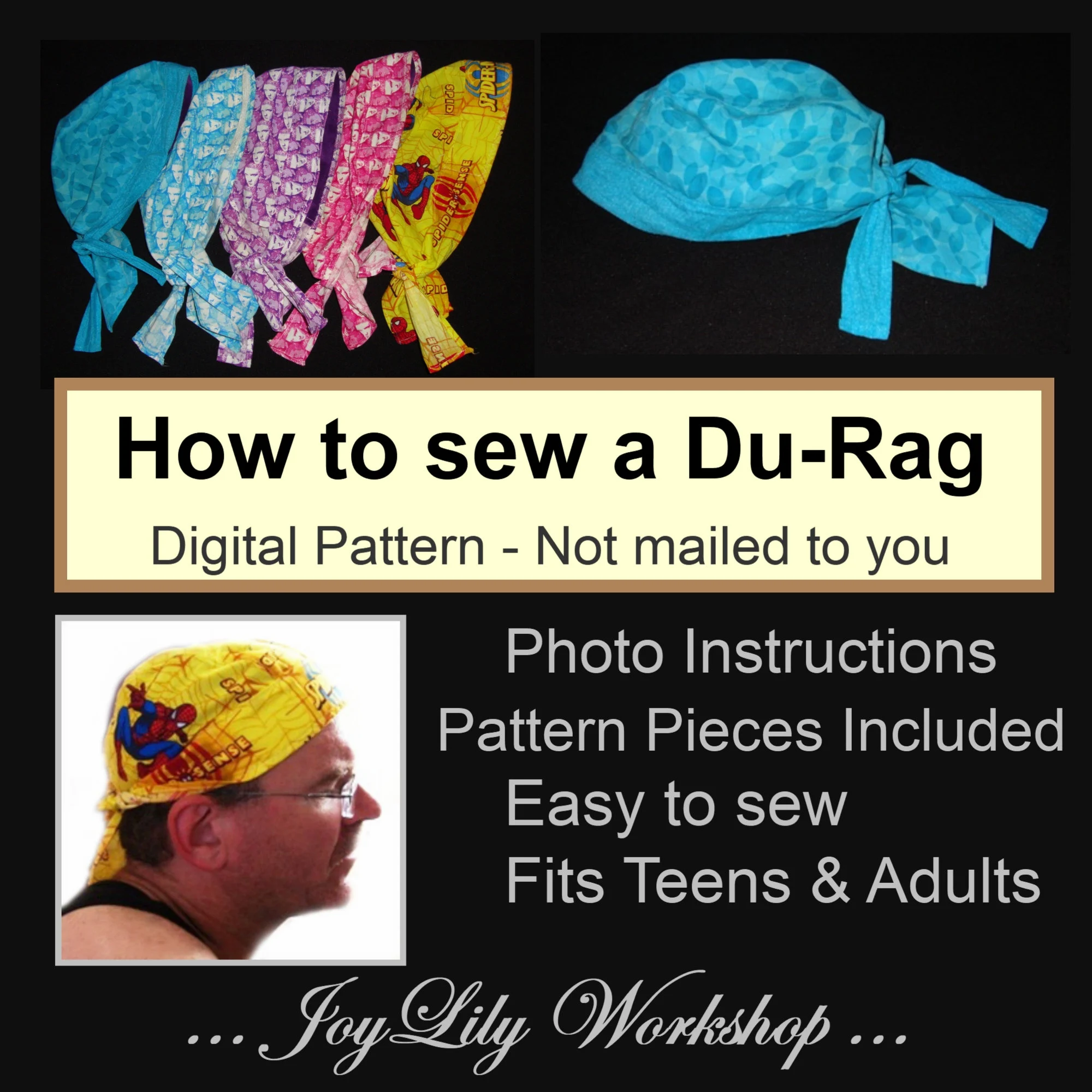 Du Rag Sewing Pattern Easy Photo
