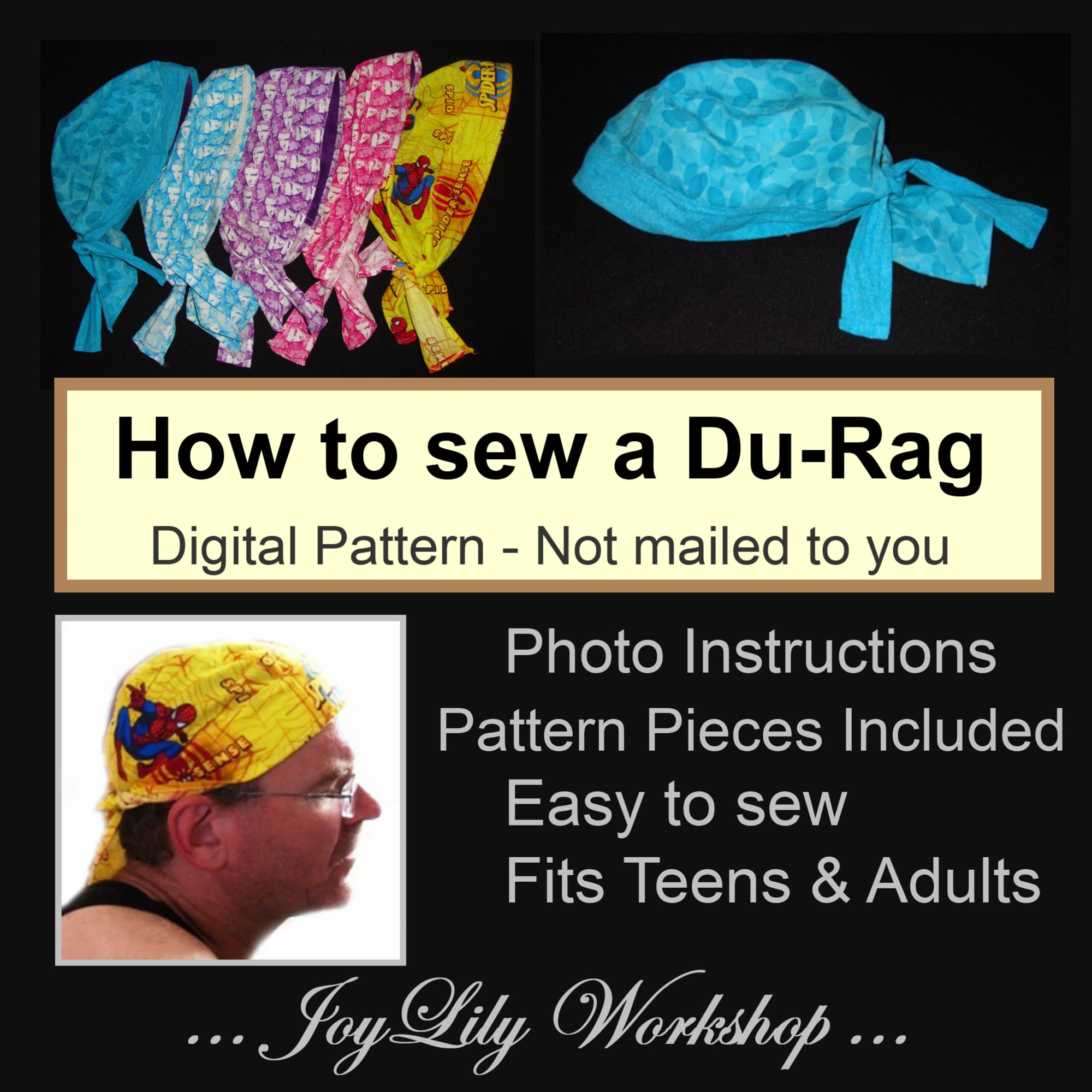 Du Rag Sewing Pattern Easy Photo