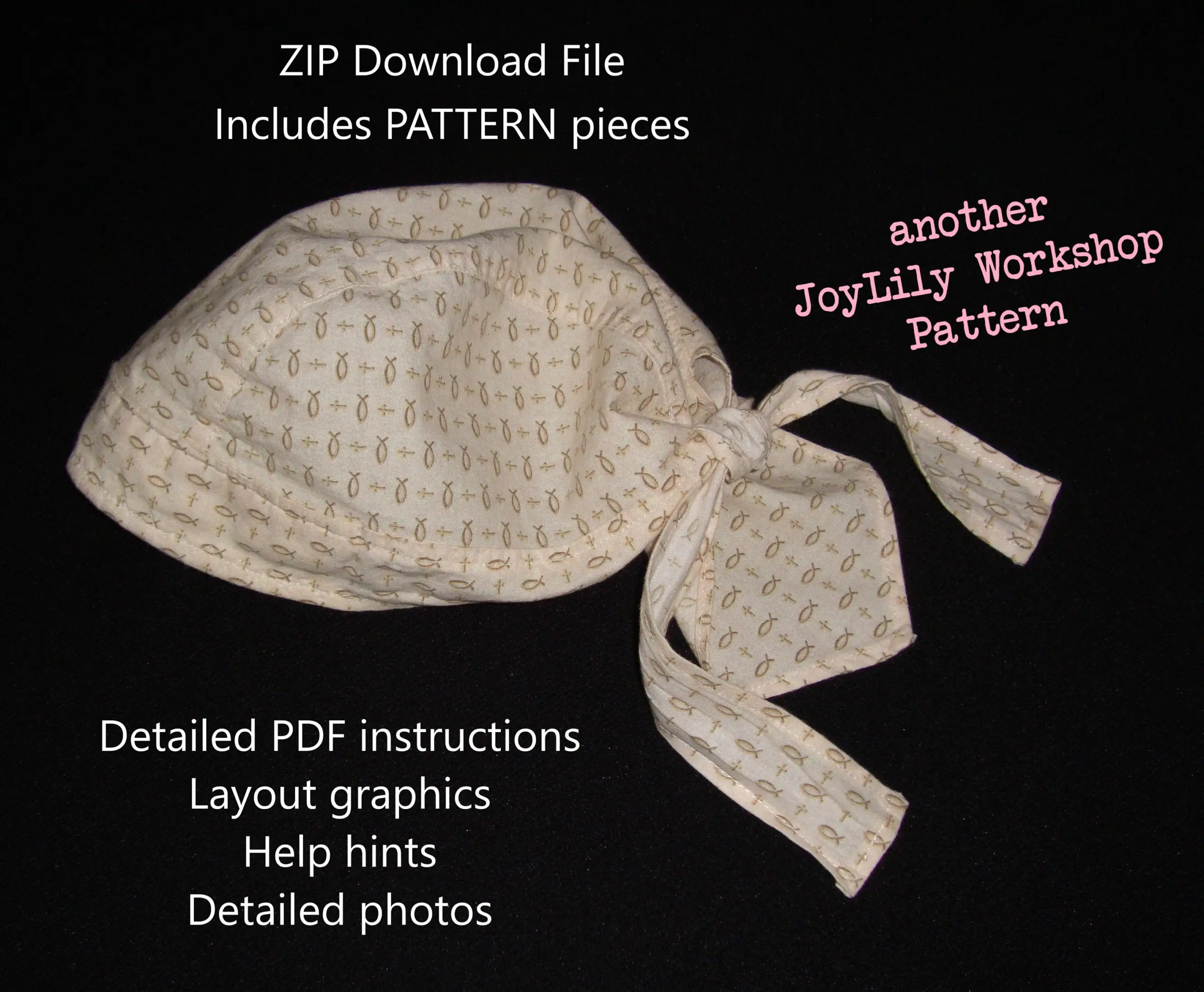 Du Rag Sewing Pattern Photo Instructions