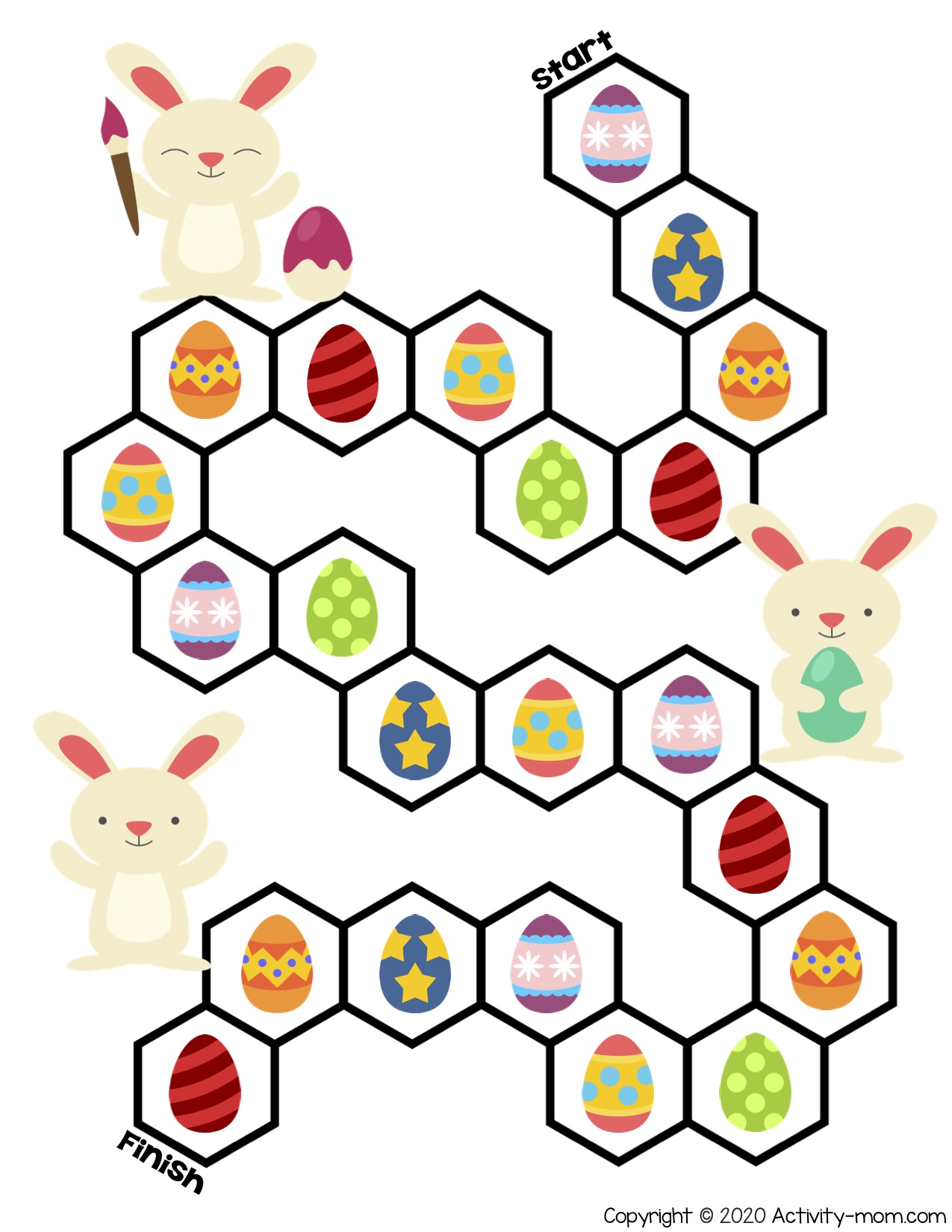 Easter Board Game For Toddlers And Preschoolers