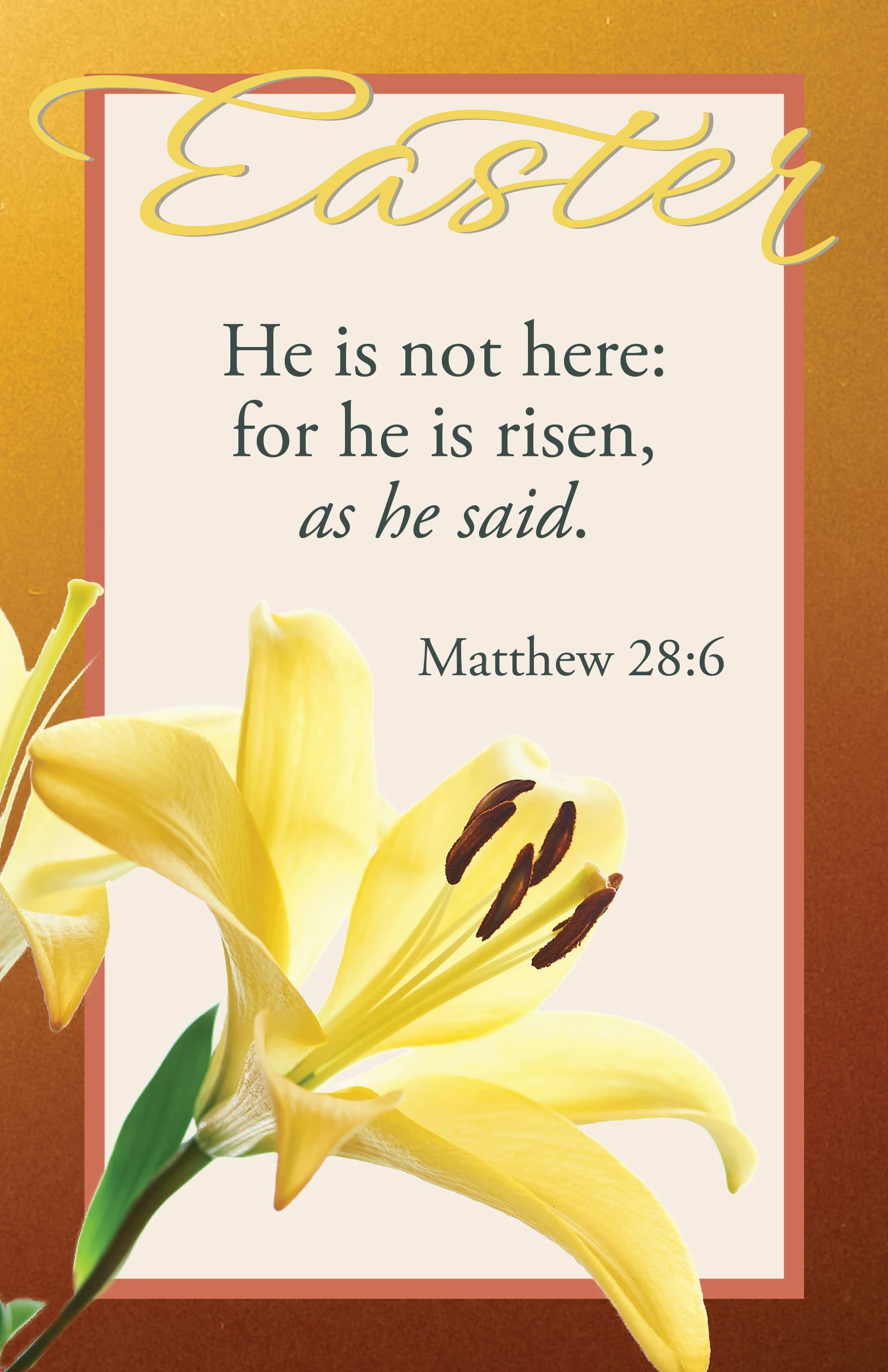 Easter Bulletin As He Said Package Of 100 P005849022