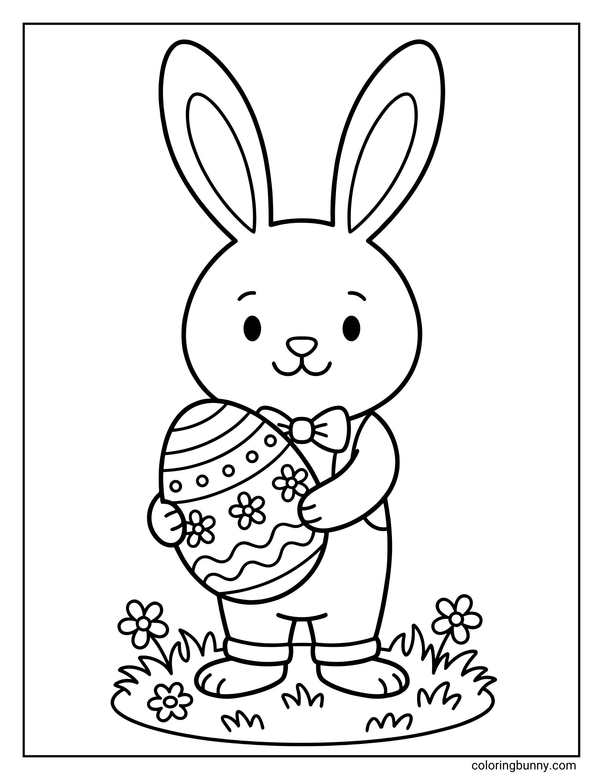 Easter Bunny Coloring Page Easter Bunny Coloring Page
