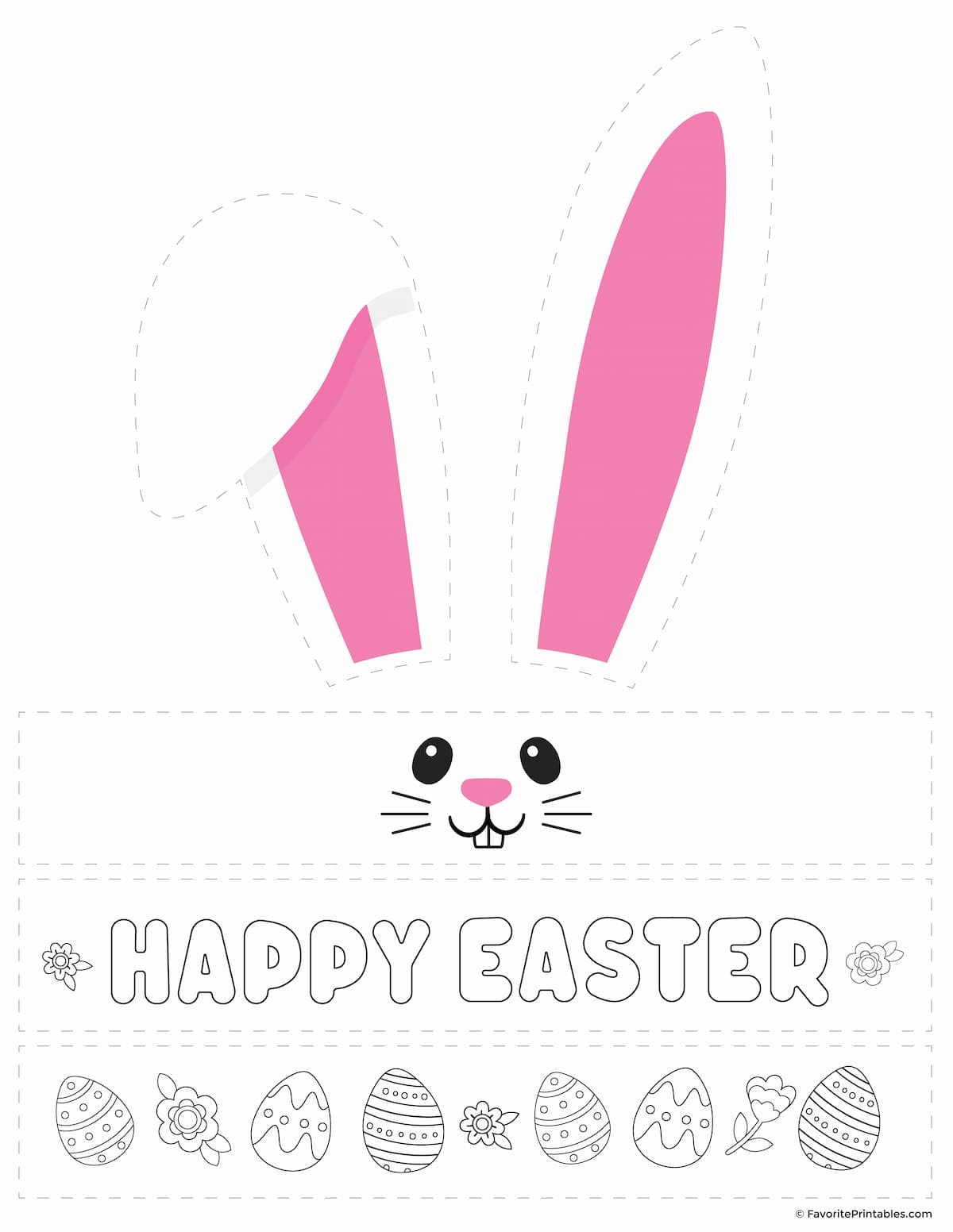 printable easter bunny hat template printable easter bunny hat template