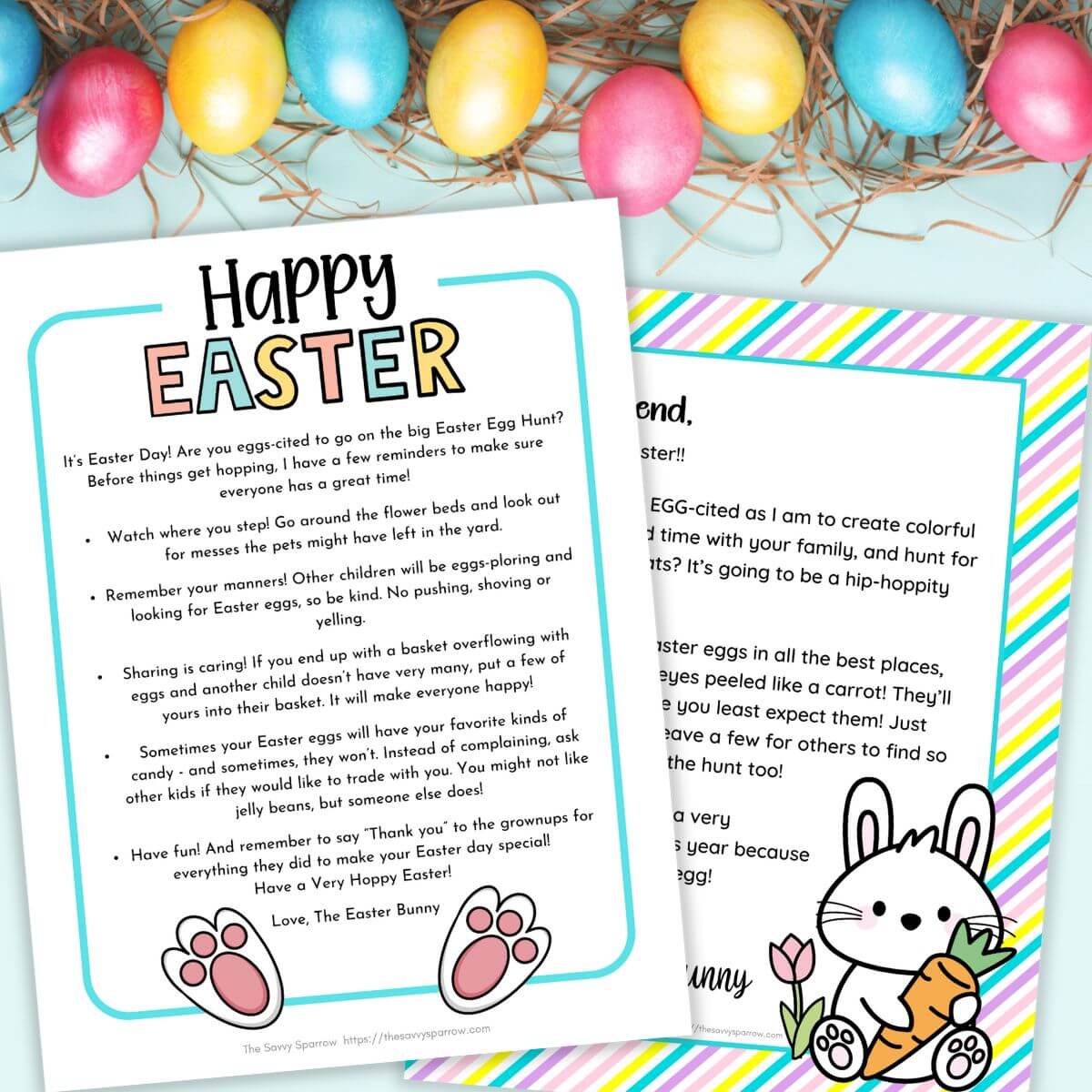 Easter Bunny Letter Printable Easter Bunny Letter Printable