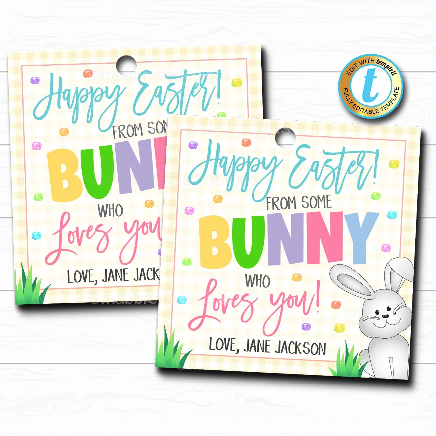 Easter Bunny Printable Gift Tags Kids 778513740